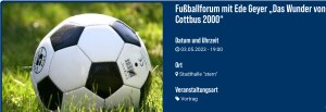 Fußballforum mit Ede Geyer