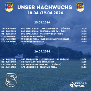 Nachwuchsspiele am Wochenende