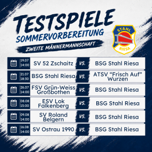 Start der Saisonvorbereitung für die 2. Männermannschaft