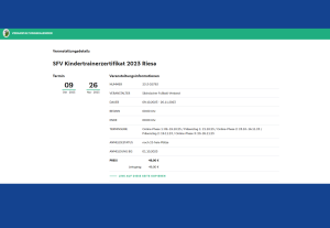 Trainerlehrgang in Riesa